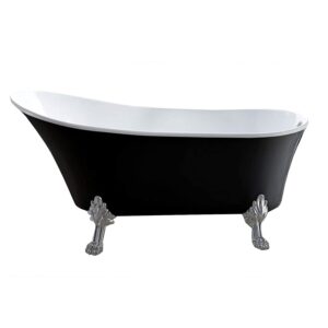 Freistehende Badewanne CLASSICO-SW (schwarz-weiß)