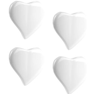 Herz Luftbefeuchter 4-teiliges Set aus weißer Keramik 